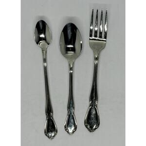 Oneida Toddletime Dover Glossy 3 Piece Child’s Fork, Spoon and Infant Spoon